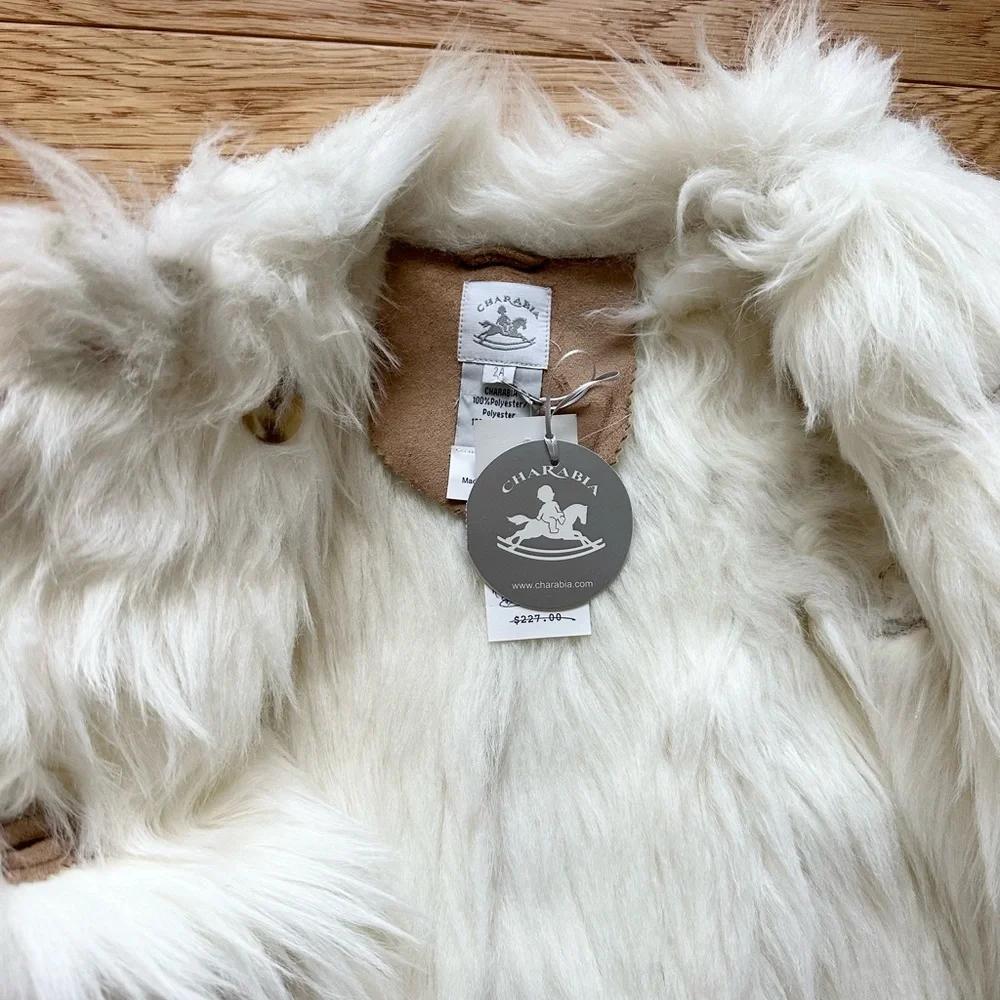 NWT Charabia France faux sherling coat - Picture 4 of 9